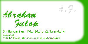 abraham fulop business card